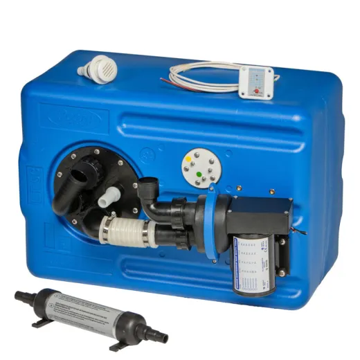 Polyethylen Fäkalientanksatz Mit Eingebauter Fäkalienpumpe 12v, 53l, 550x400x300mm (ohne belüfter, entlüftungsnippel und Y-vent)