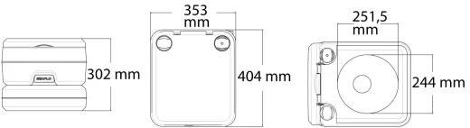 Portable Toilet 10L grau
