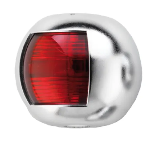 Positionslaterne, Verchromtes Gehäuse; Rot, 112.5°