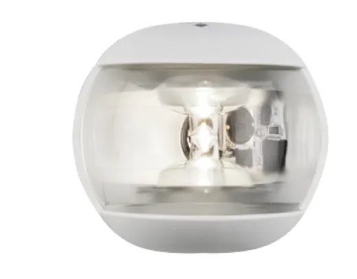 Positionslaterne Weiß Toplicht 225°, Led 12-24v, Weißes Kunststoffgehäuse