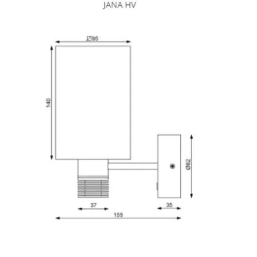 Prebit JANA HV, chrom-matt 230V