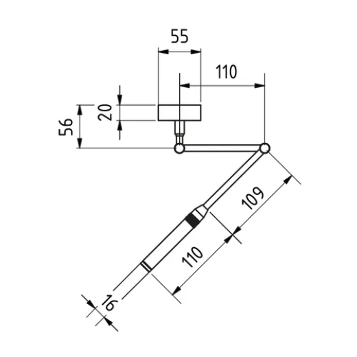 Prebit KIRA mit USB chrommatt rotwarmweiß