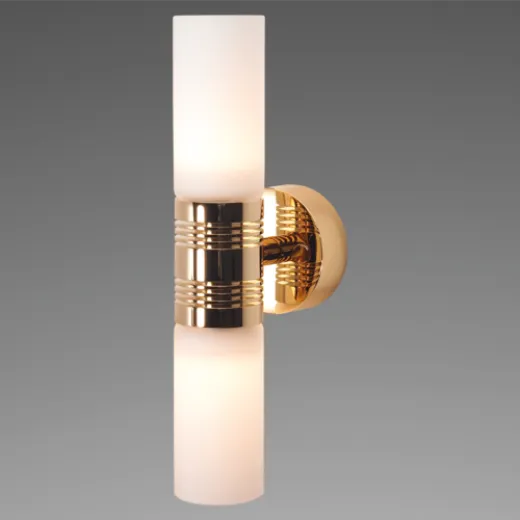 Prebit LED-Anbauleuchte W2HV, gold-glanz, warmweiß