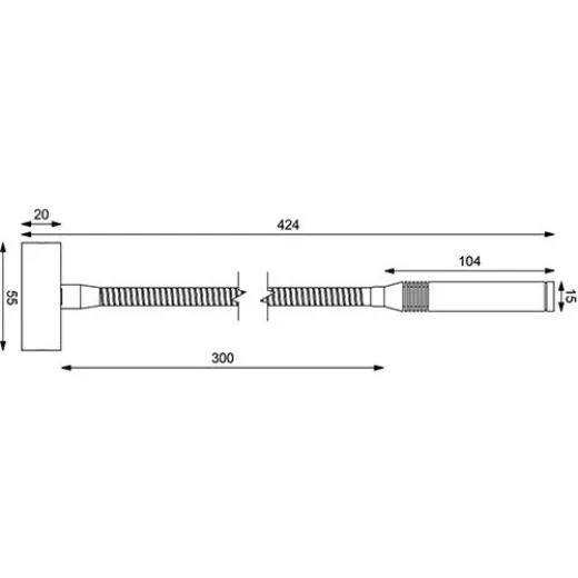 Prebit LED-Flexleuchte 07, 300mm, chrom-glanz/Lede