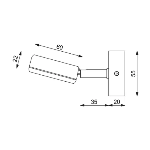 Prebit LEDAnbauleuchte F5 chromglanz rotwarmw