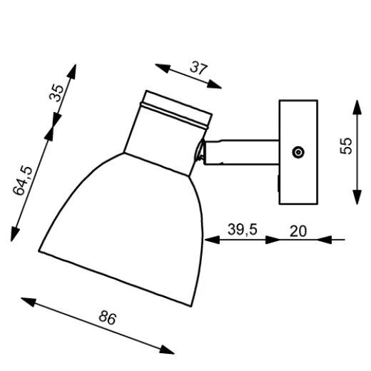 Prebit LEDAnbauleuchte R12 D2W GG SH