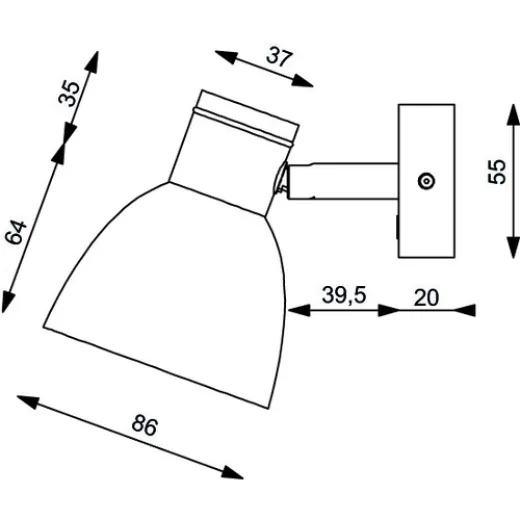 Prebit LEDAnbauleuchte R12 D2WCG WH