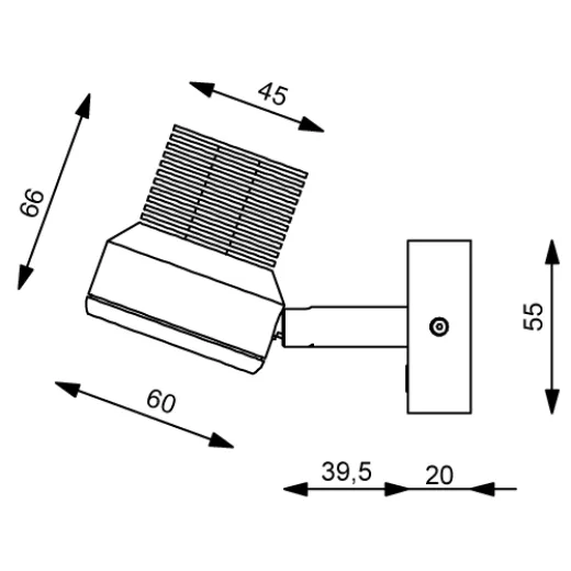 Prebit LEDAnbauleuchte R21 chromglanz warmwei