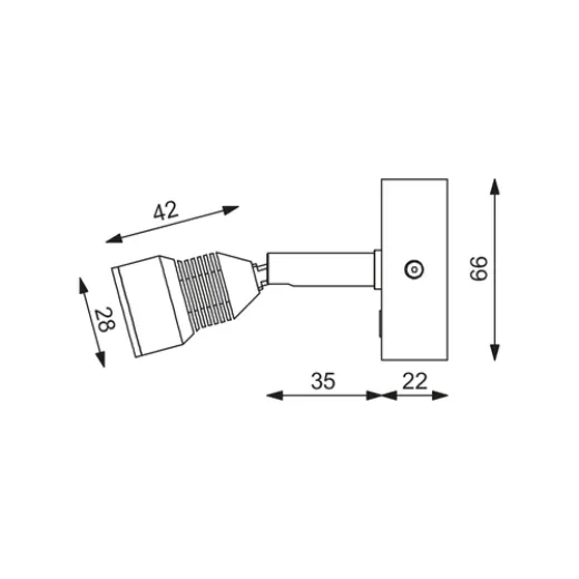 Prebit LEDAnbauleuchte R5 mit USB chromglanz m