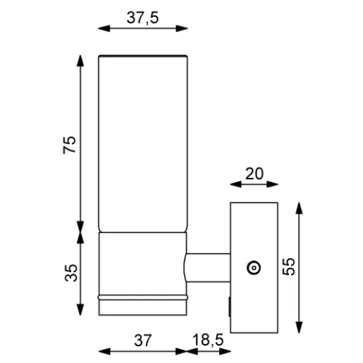 Prebit LEDAnbauleuchte W11 D2W chromglanz wa