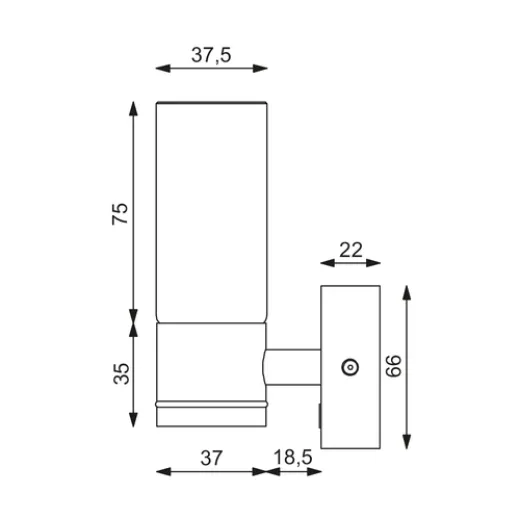 Prebit LEDAnbauleuchte W11 mit USB D2W chromg