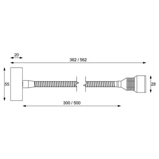 Prebit LEDFlexleuchte 01 300mm chromglanz 10