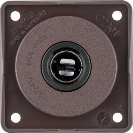 Prise de courant 12 / 24V pour petite broche (braun matt)