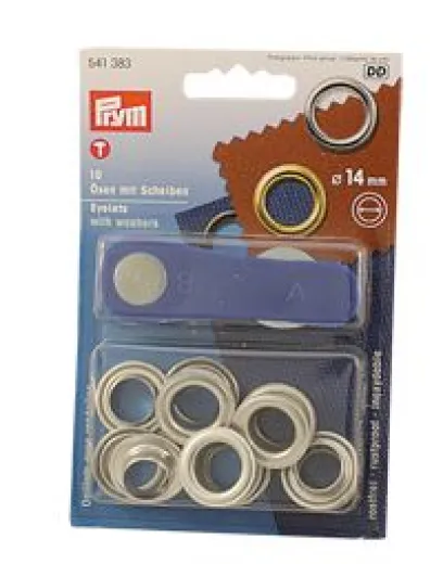 PRYM Messing-Ösen gelb 8.0mm (24St.)SB-Karte