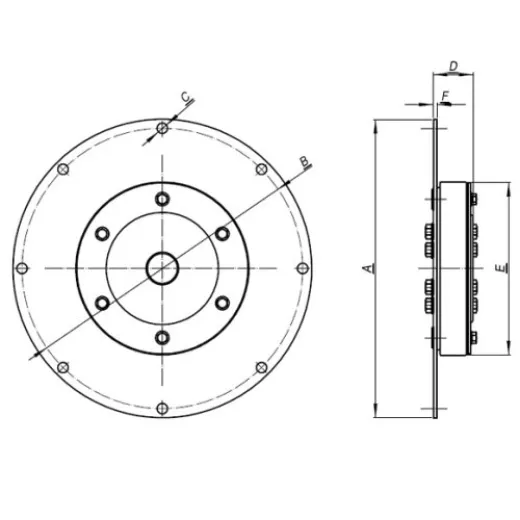 Psm 60 Zweistufige Stählerne Dämpferplatte, Ø241.3mm, 26 Zähne, Sae 7-1/2