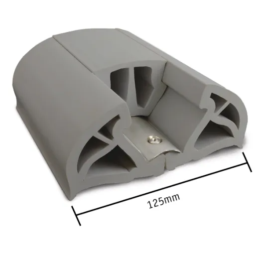 PVC stootlijst Bumper, B=125mm, grijs 12M