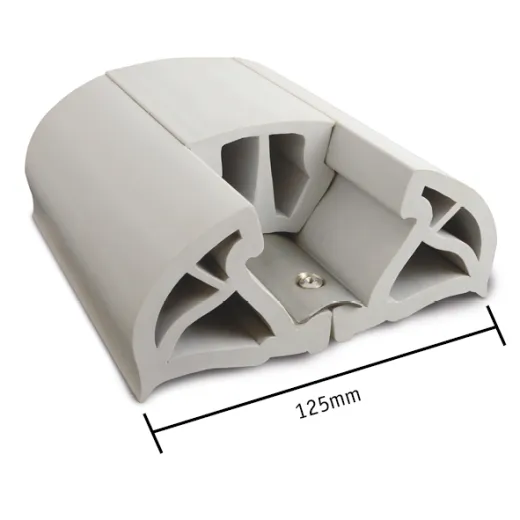 PVC stootlijst Bumper, B=125mm, wit 12M