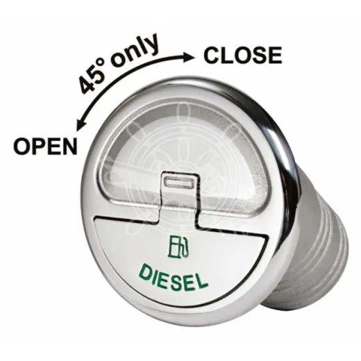 Quick Lock Tankdeckel mit Schlüssel - Diesel, schräg