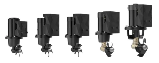 QUICK Seitenstrahlruder-Set BTQ125-30 12V 125mm 30kg Joystick Kabel Tunnel