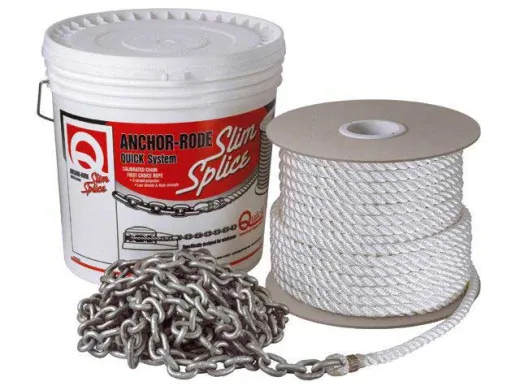 Quick Slim Splice System - Seil: 54,9m - 15,8mm; Kette: 6,1m - 10mm