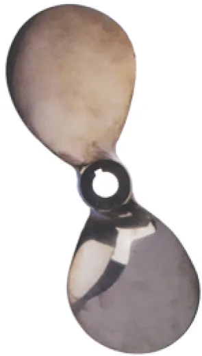 Radice 2-Blatt Bronzener Schiffspropeller Typ K11, 14X11, Wellenbohrung Ø25mm, Konus 1:10, Rechts