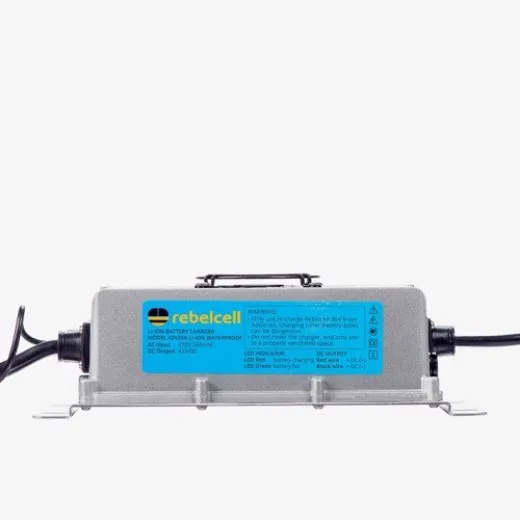 Rebelcell 42V20 waterdichte IP65 liion acculader voor 36V70 accu