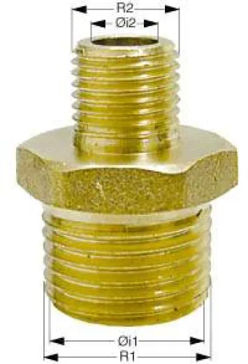 Reduzierstück Ms58 mit Außengewinde 1 1/2-1 1/4