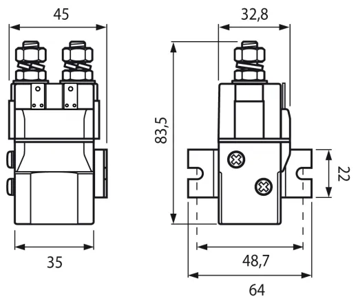 Relaisbox 150A 24V IP66 (T6315-24)