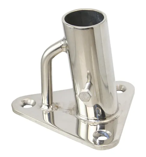 Relingfuß durchgeschraubt A4 für Rohr 25m, 6°