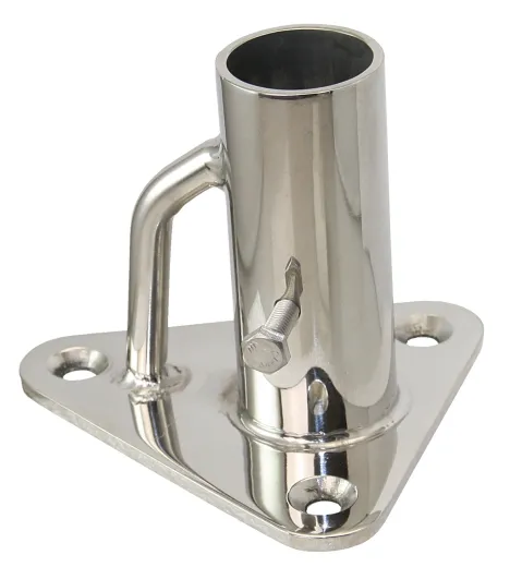 Relingfuß durchgeschraubt A4 für Rohr 25m, 6°