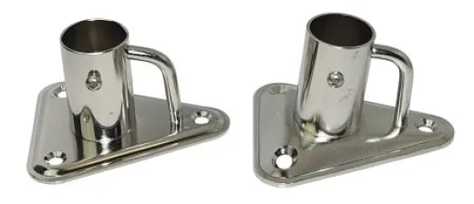 Relingfuß Edelstahl 6°-Winkel für 25mm