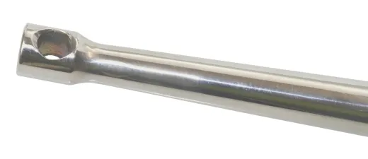 Relingstütze 450mm Edelstahl 25mm Kopf eckig