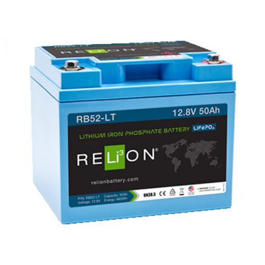 Relion Lithium-Ionen-Batterie LiFePO4 12.8V 52Ah low temperature