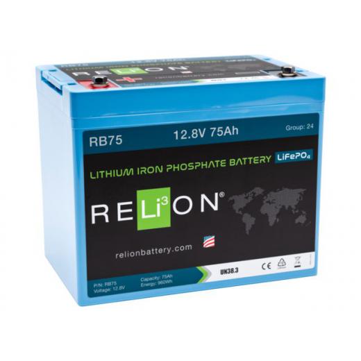 Relion Lithium-Ionen-Batterie LiFePO4 12.8V 75Ah