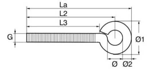 Ringschrauben 1.4301 M6 x 40 (VP=10 Stück)