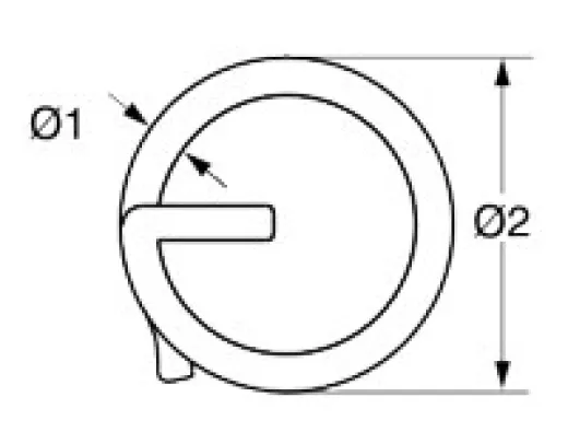 Ringsplinte 1.4401 1.8 mm x 25mm