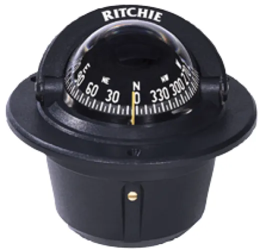 Ritchie Kompass Modell Explorer F-50, 12v, Einbaukompass, Rose Ø69,9mm/5°, Schwarz