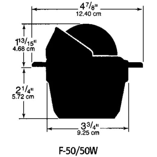 Ritchie Kompass Modell Explorer F-50, 12v, Einbaukompass, Rose Ø69,9mm/5°, Schwarz