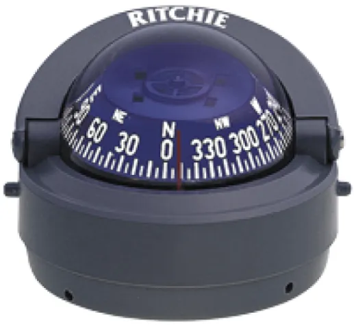 Ritchie Kompass Modell Explorer S-53g, 12v, Aufbaukompass, Rose Ø69,9mm/5°, Grau