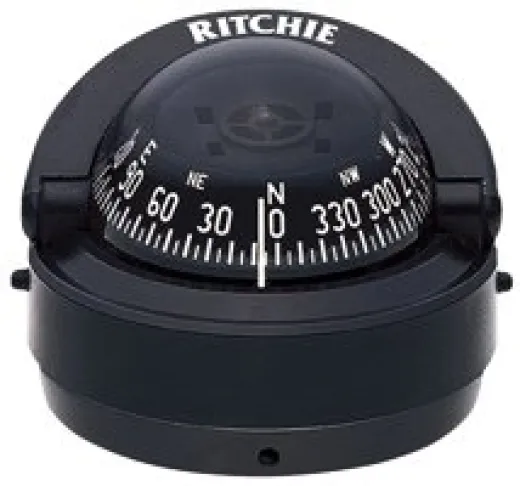 Ritchie Kompass Modell Explorer S53 12V Aufbaukompass Rose Ø69 9mm 5º schwarz