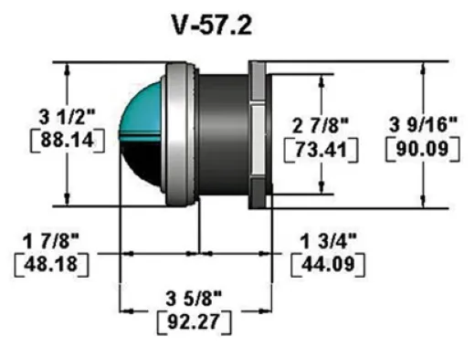 Ritchie Kompass Modell Explorer V-57w.2, 12v, Armaturenbrettkompass, Rose Ø69,9mm/5°, Weiß