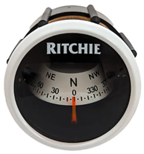 Ritchie Kompass Modell Ritchie Sport X-21ww, Armaturenbrettkompass, 12v, Rose Ø50,8mm/5°, Weiß