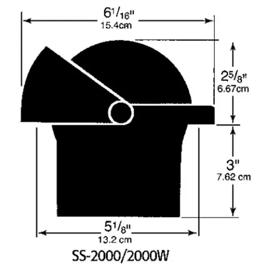 Ritchie Kompass Modell Supersport Ss-2000, 12v, Einbaukompass, Rose Ø114,3mm/5°, Schwarz