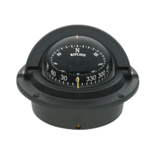 Ritchie Kompass Modell Voyager F-83, 12v, Einbaukompass, Rose Ø76,2mm/5°, Schwarz (Wheel Mark)