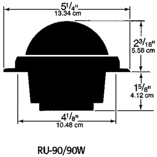 Ritchie Kompass Modell Voyager Ru-90, Einbaukompass, Rose Ø76,2mm/5°, Schwarz