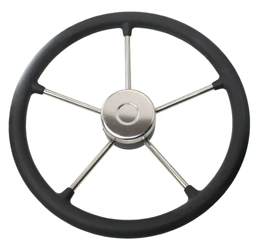 RIVIERA Steuerrad VR03 Edelstahl/Leder 400mm, schwarz