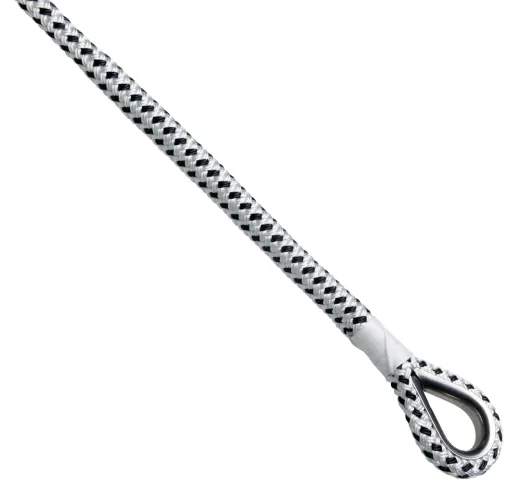 ROBLINE Festmacherleine Rio, PES/PES,12mm,Edelstahl Kausch,schwarz/weiß,30m