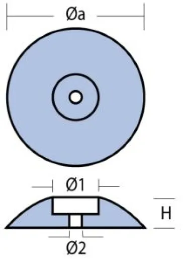 Ruderanode Magnesium ca. 68g Ø70mm Paar