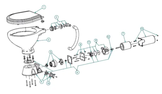 Rückschlagventil Abfuhr Elektrische Toilette