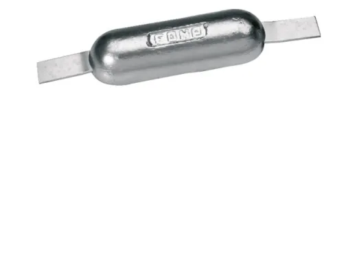 Rumpf-Anode mit Streifen Zink 150x90x40mm